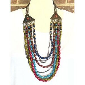 You And I Southwestern Multi-strand Bead Necklace - 32"